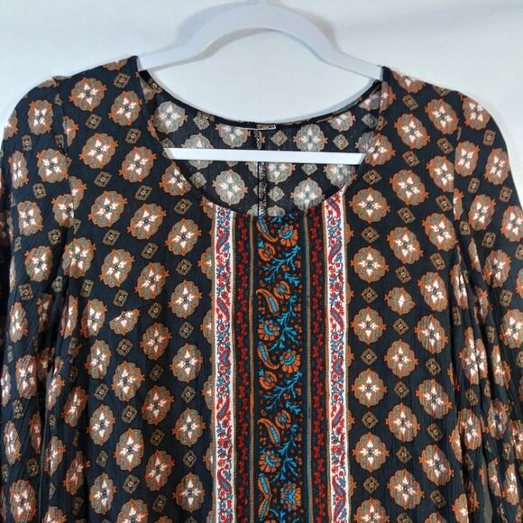 Mossimo Supply Co. Black Boho Print Casual Dress Size Small - Picture 4 of 11